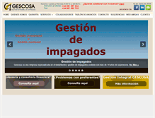 Tablet Screenshot of gescosa.com